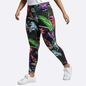 Botanical Luxe Nike Dri-FIT Floral Insect Graphic Leggings M Athleisure